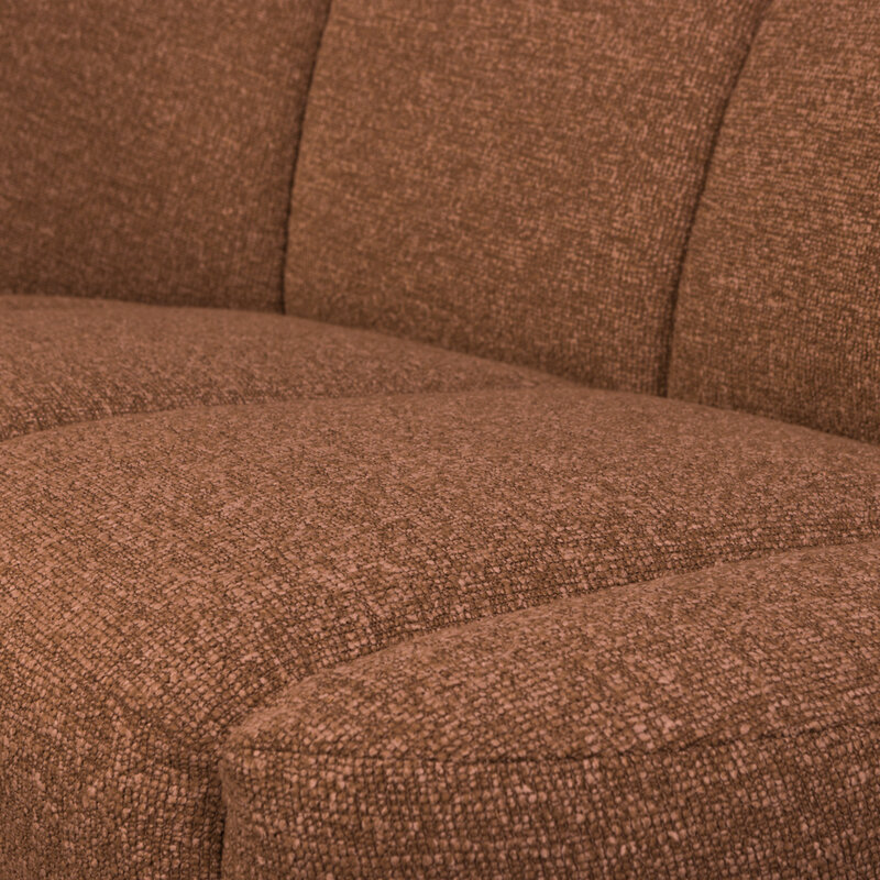 WOOOD-collectie Mojo 2-Zits Bankje Links Boucle Roestbruin Melange