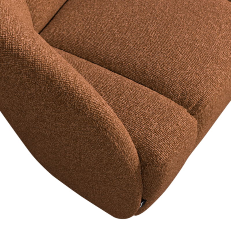 WOOOD-collectie Mojo 2-Zits Bankje Links Boucle Roestbruin Melange