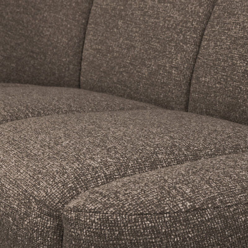 WOOOD-collectie Mojo 2-Zits Bankje Links Boucle Bruin Melange