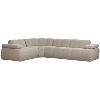 WOOOD Mojo Hoekbank Links Boucle Beige Melange