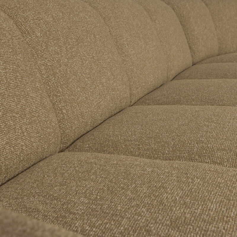WOOOD-collectie Mojo Hoekbank Rechts Boucle Geel/Bruin Melange