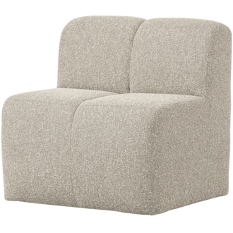 WOOOD Mojo Eetbankje 84Cm Met Rugleuning Boucle Beige Melange