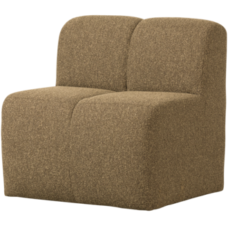 WOOOD Mojo Eetbankje 84Cm Met Rugleuning Boucle Geel/Bruin Melange