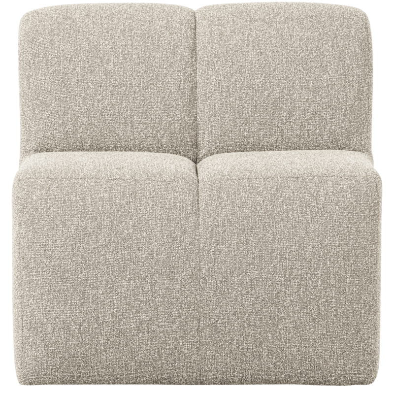 WOOOD-collectie Mojo Eetbankje 84Cm Met Rugleuning Boucle Beige Melange