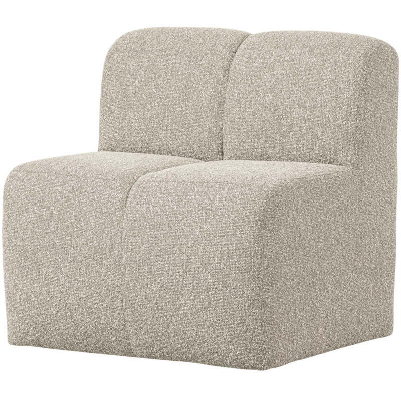 WOOOD-collectie Mojo Eetbankje 84Cm Met Rugleuning Boucle Beige Melange