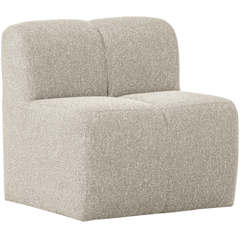 WOOOD-collectie Mojo Eetbankje 84Cm Met Rugleuning Boucle Beige Melange