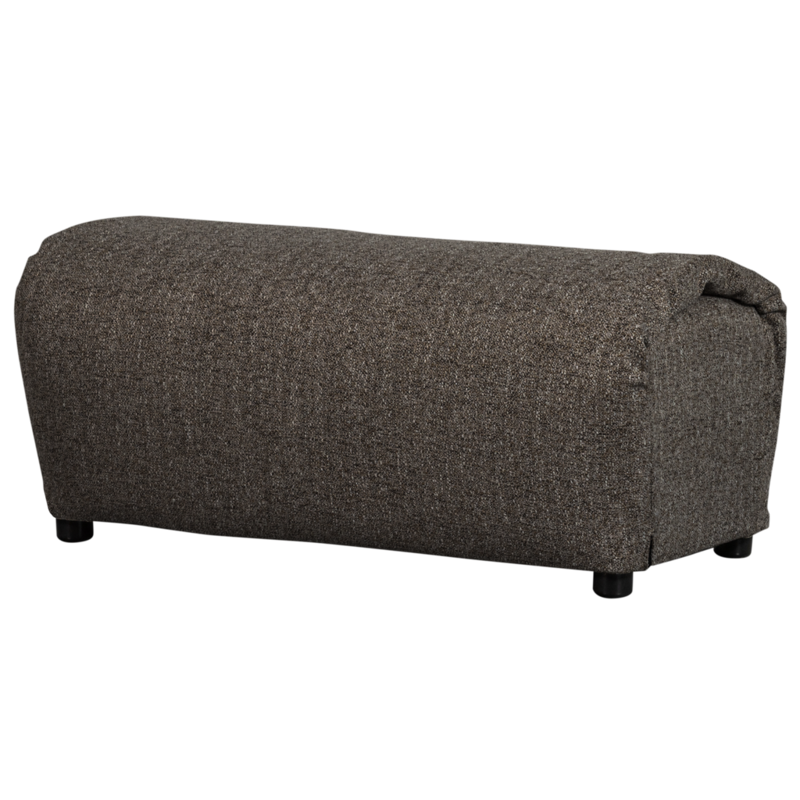 WOOOD-collectie Baggy Hocker Geweven Stof Warmgrijs Melange