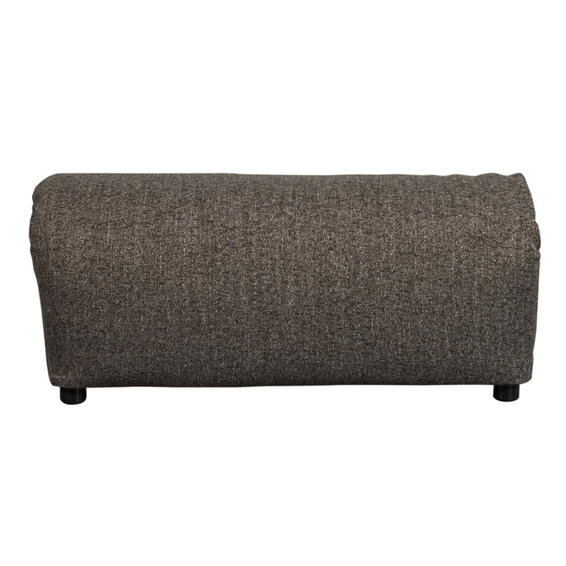 WOOOD-collectie Baggy Hocker Geweven Stof Warmgrijs Melange