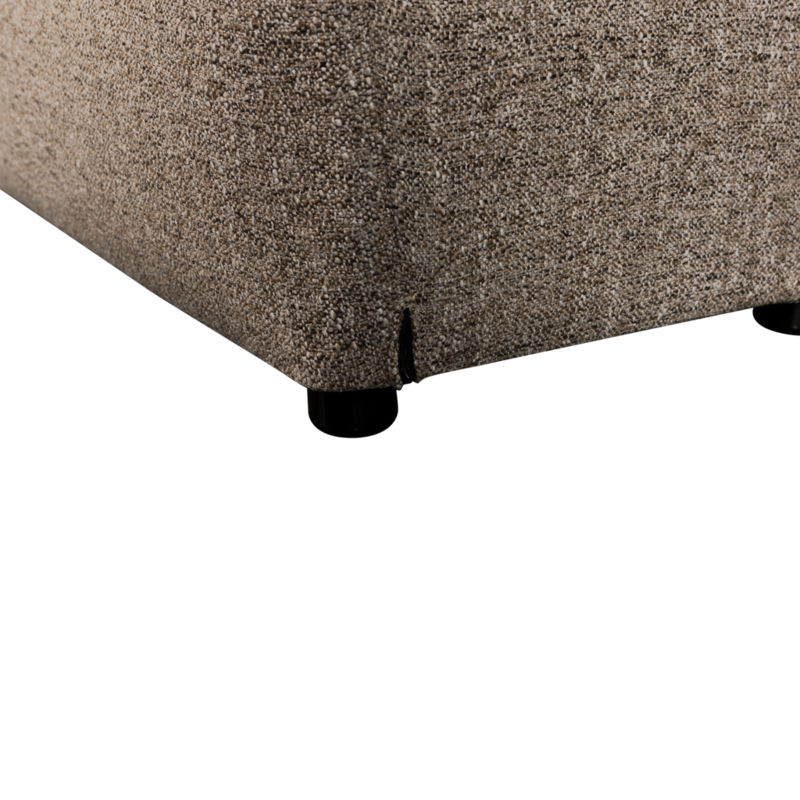 WOOOD-collectie Baggy Hocker Geweven Stof Warmgrijs Melange