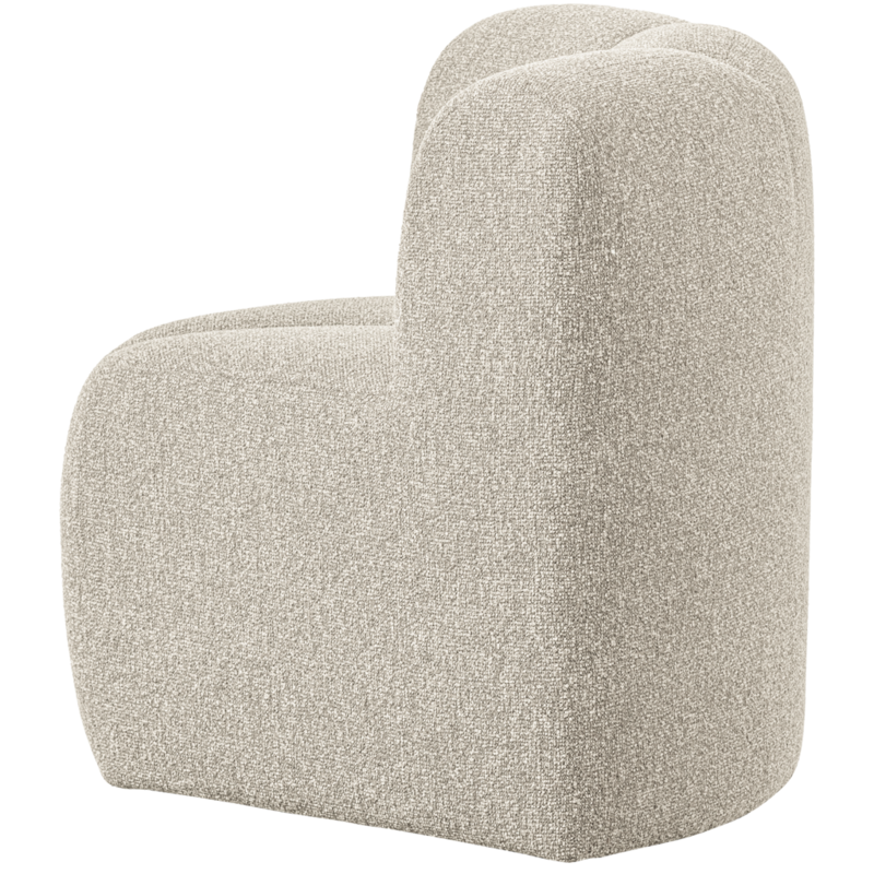 WOOOD-collectie Mojo Eetbankje Hoek Met Rugleuning Boucle Beige Melange