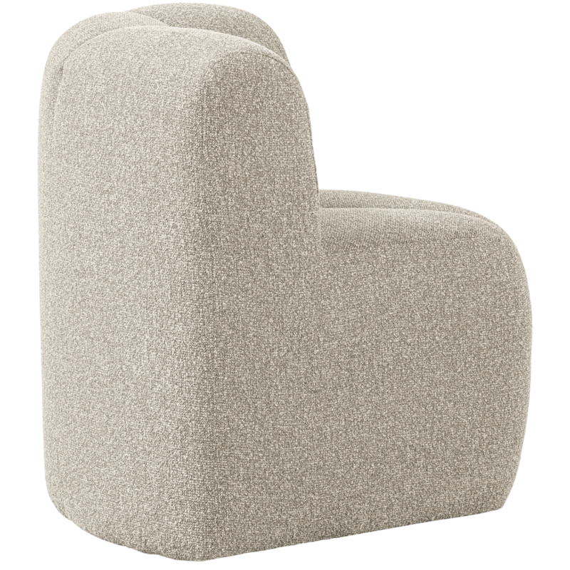 WOOOD-collectie Mojo Eetbankje Hoek Met Rugleuning Boucle Beige Melange