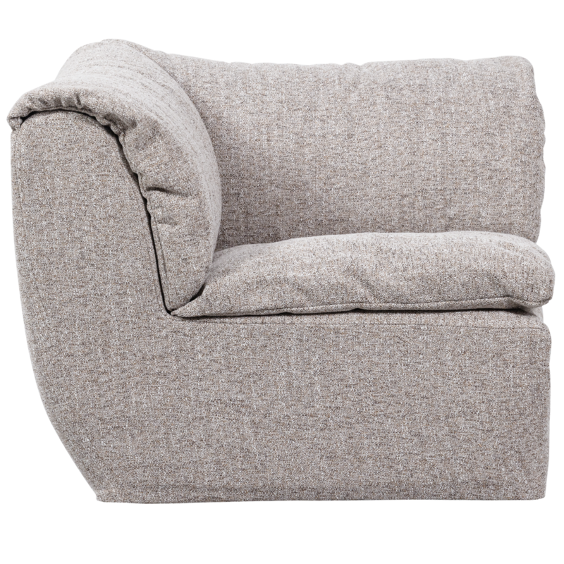 WOOOD-collectie Baggy Hoekelement Geweven Stof Naturel Melange