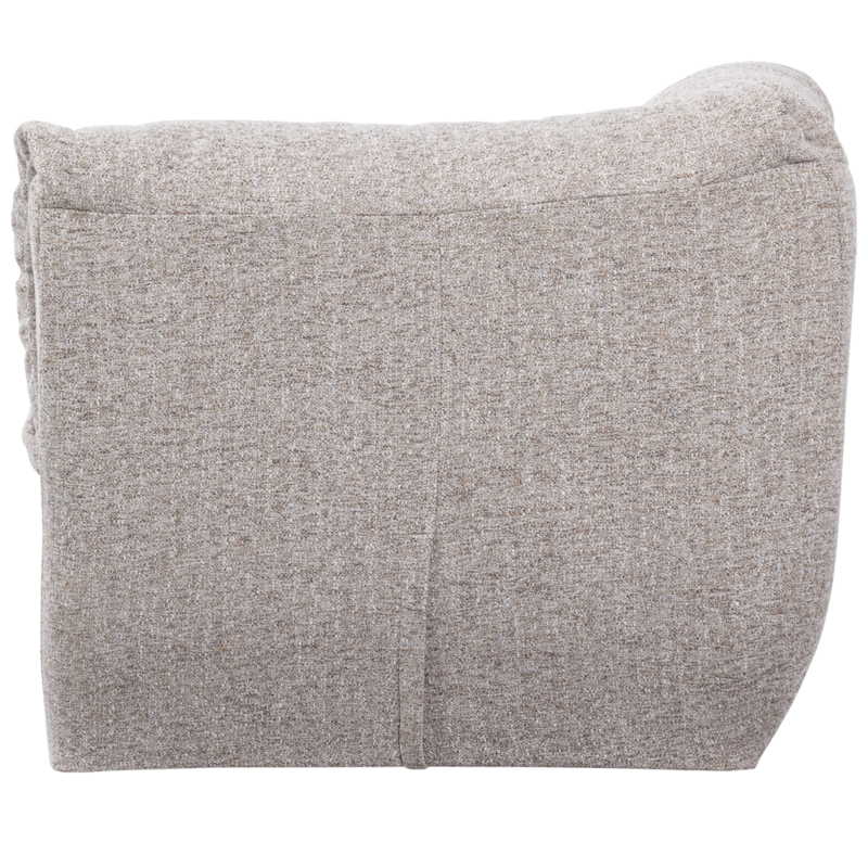 WOOOD-collectie Baggy Hoekelement Geweven Stof Naturel Melange