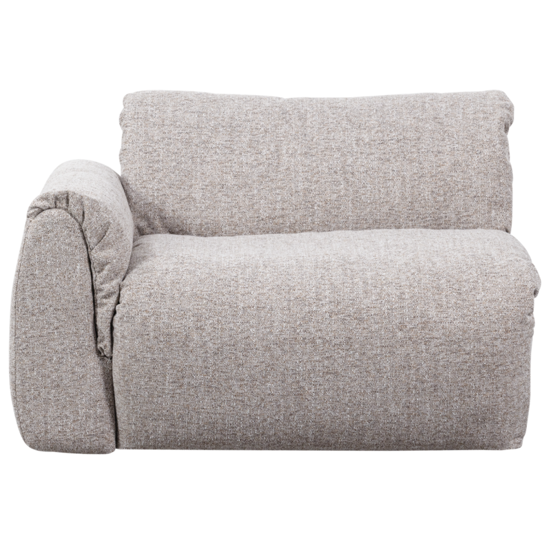 WOOOD-collectie Baggy 1-Zits Met Arm Links Geweven Stof Naturel Melange