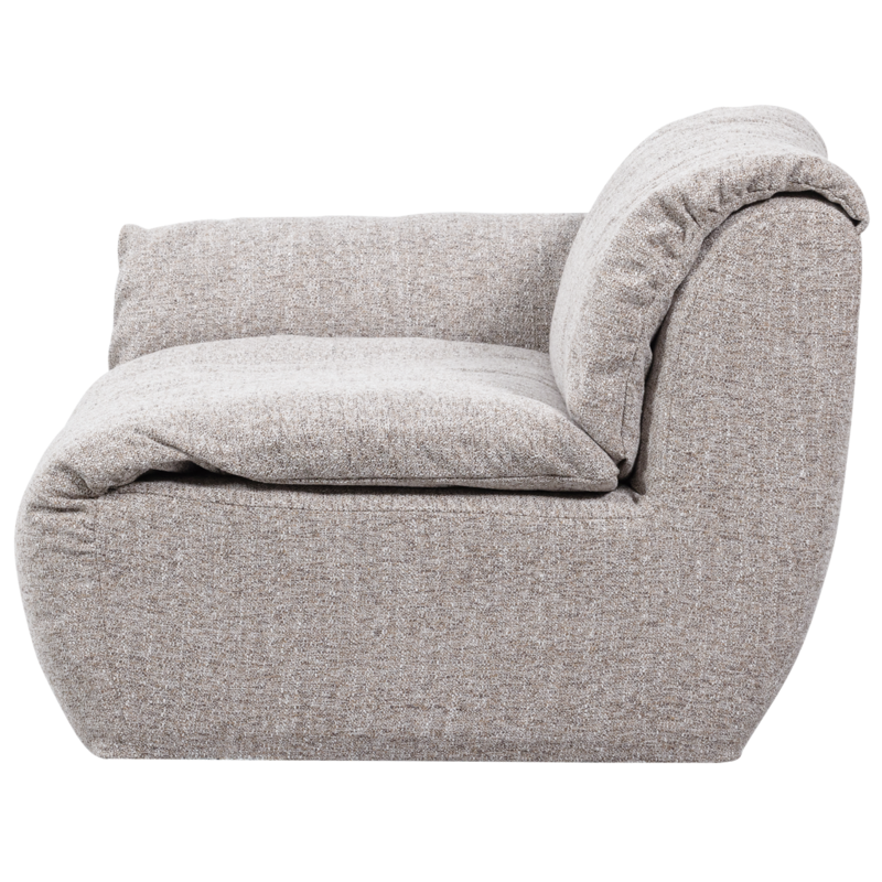 WOOOD-collectie Baggy 1-Zits Met Arm Links Geweven Stof Naturel Melange