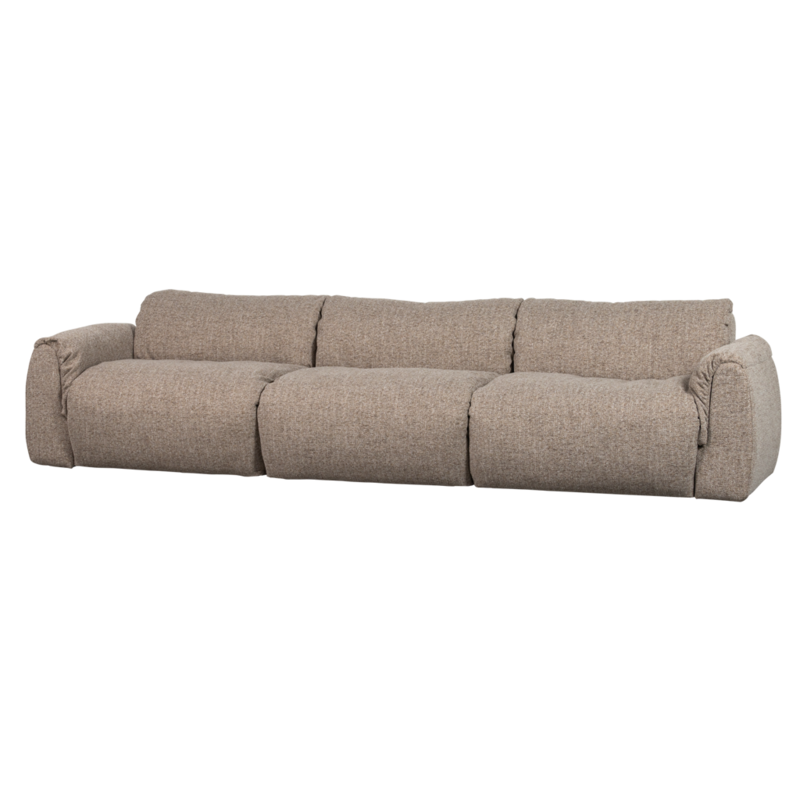 WOOOD-collectie Baggy 3-Zits Bank Geweven Stof Bruin Melange