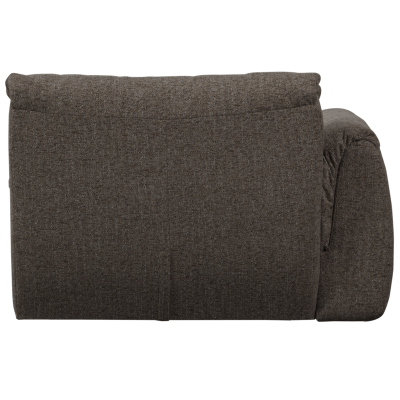 WOOOD-collectie Baggy 1-Zits Met Arm Links Geweven Stof Warmgrijs Melange