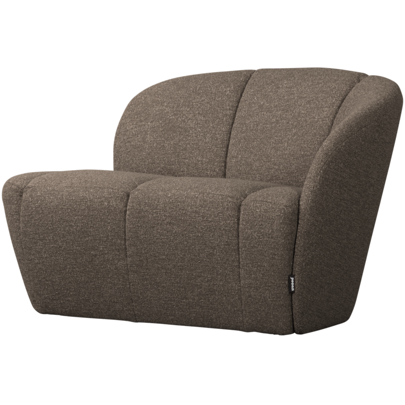 WOOOD-collectie Mojo 2-Zits Bankje Rechts Boucle Bruin Melange