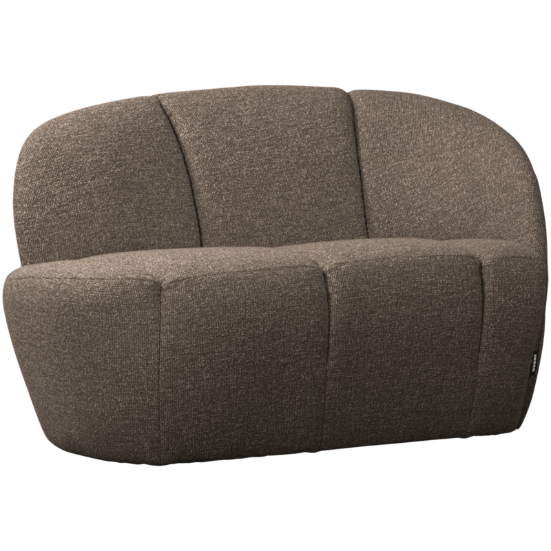 WOOOD-collectie Mojo 2-Zits Bankje Rechts Boucle Bruin Melange