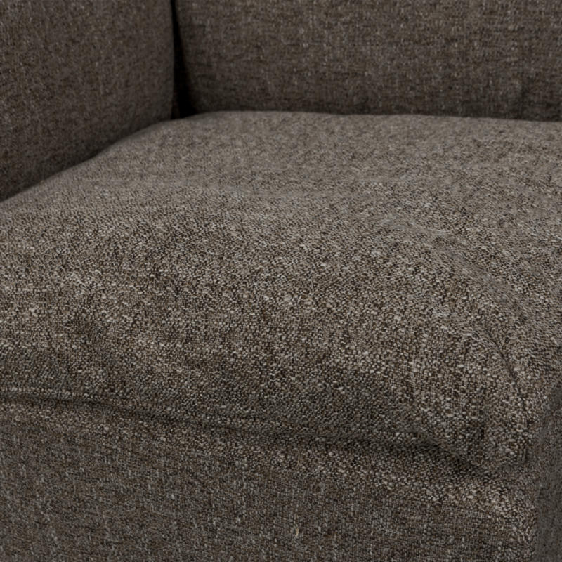 WOOOD-collectie Baggy Hoekelement Geweven Stof Warmgrijs Melange