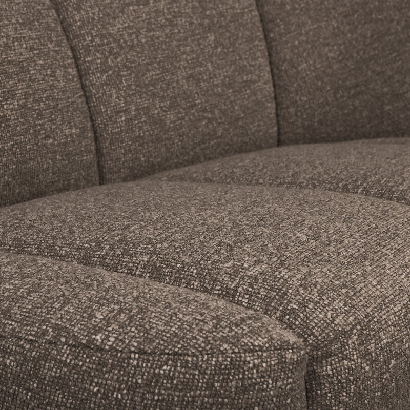 WOOOD-collectie Mojo 2-Zits Bankje Rechts Boucle Bruin Melange