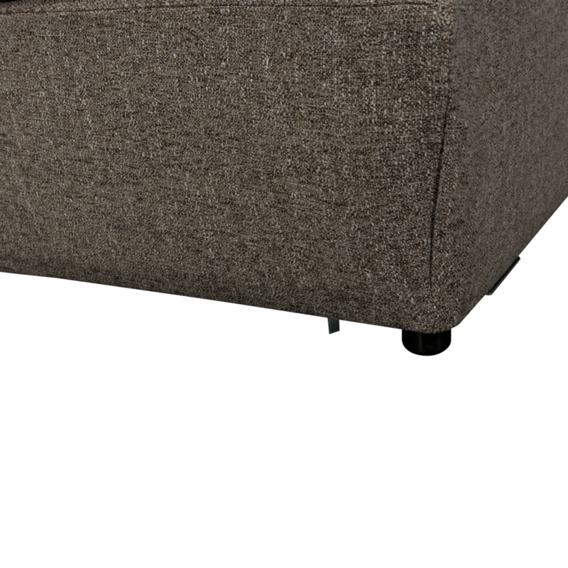 WOOOD-collectie Baggy Hoekelement Geweven Stof Warmgrijs Melange