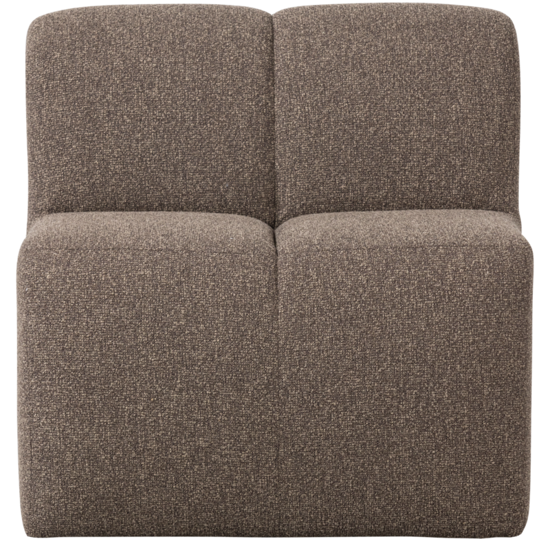 WOOOD-collectie Mojo Eetbankje 84Cm Met Rugleuning Boucle Bruin Melange
