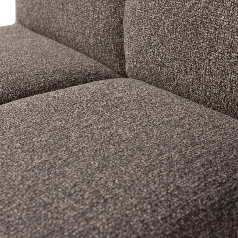 WOOOD-collectie Mojo Eetbankje 84Cm Met Rugleuning Boucle Bruin Melange