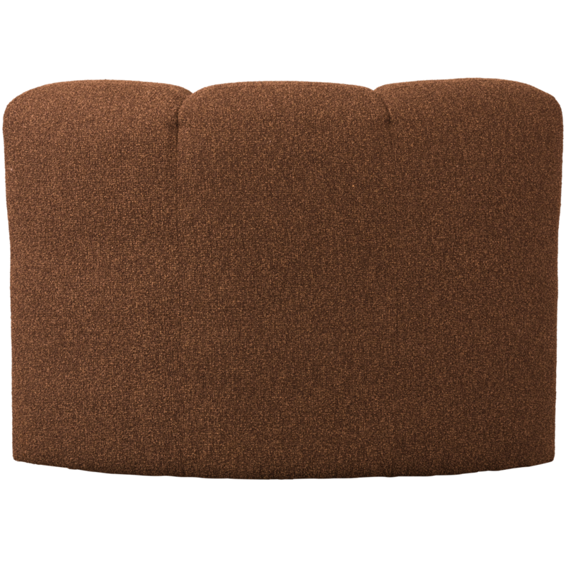 WOOOD-collectie Mojo Eetbankje Hoek Met Rugleuning Boucle Roestbruin Melange