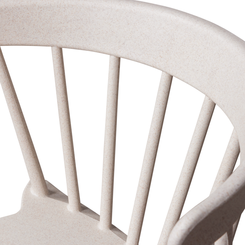 WOOOD-collectie Bliss Tuinstoel Met Spijlen Wheat Fiber Off White Melange