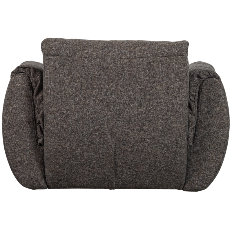 WOOOD-collectie Baggy Draaifauteuil Geweven Stof Warmgrijs Melange