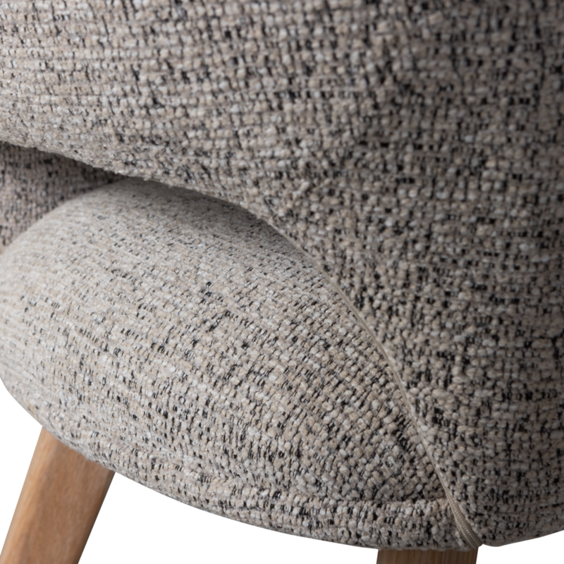 WOOOD-collectie Murat Eetkamerstoel Naturel Met Houten Poot Naturel