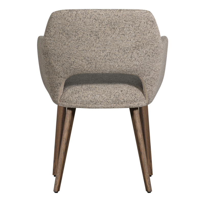 WOOOD-collectie Murat Eetkamerstoel Naturel Met Houten Poot Mystic Brown