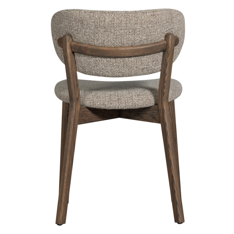 WOOOD-collectie Udar Eetkamerstoel Met Houten Frame Donkerbruin