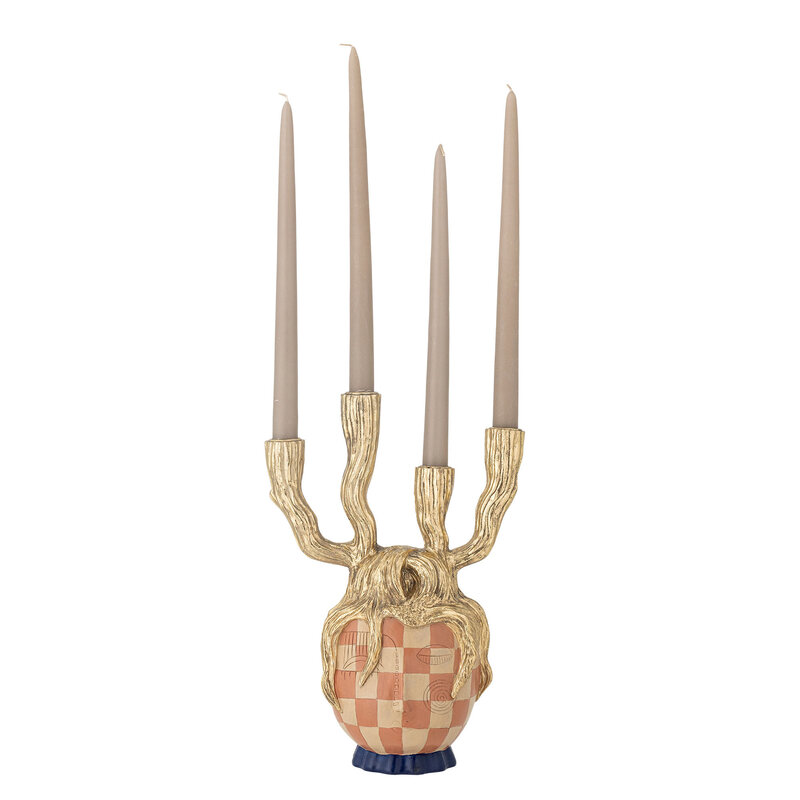 Medusa Kaarsenhouder Goud Polyresin