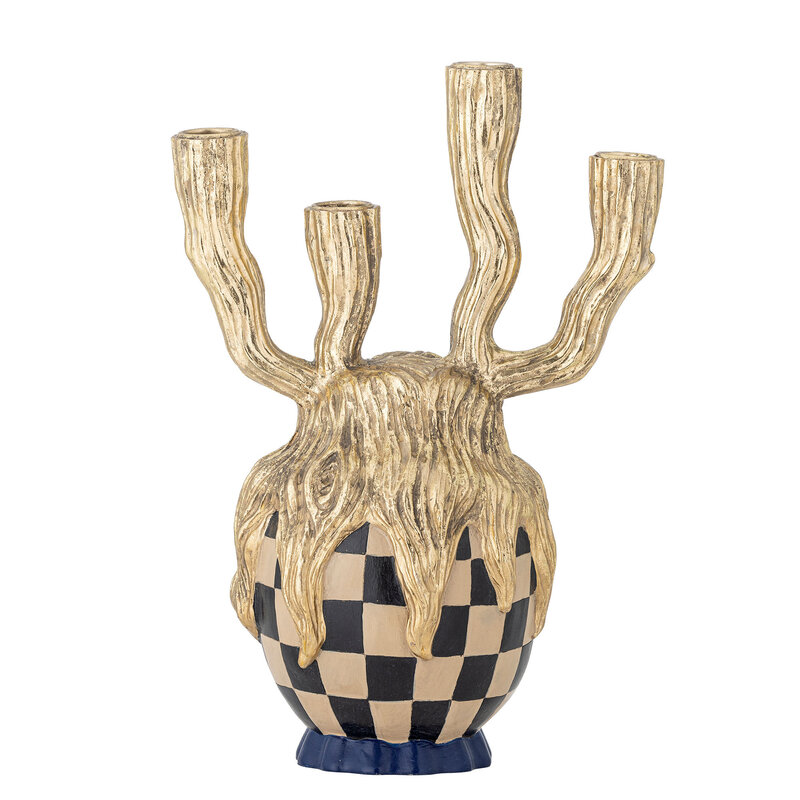 Bloomingville-collectie Medusa Candle Holder, Gold, Polyresin