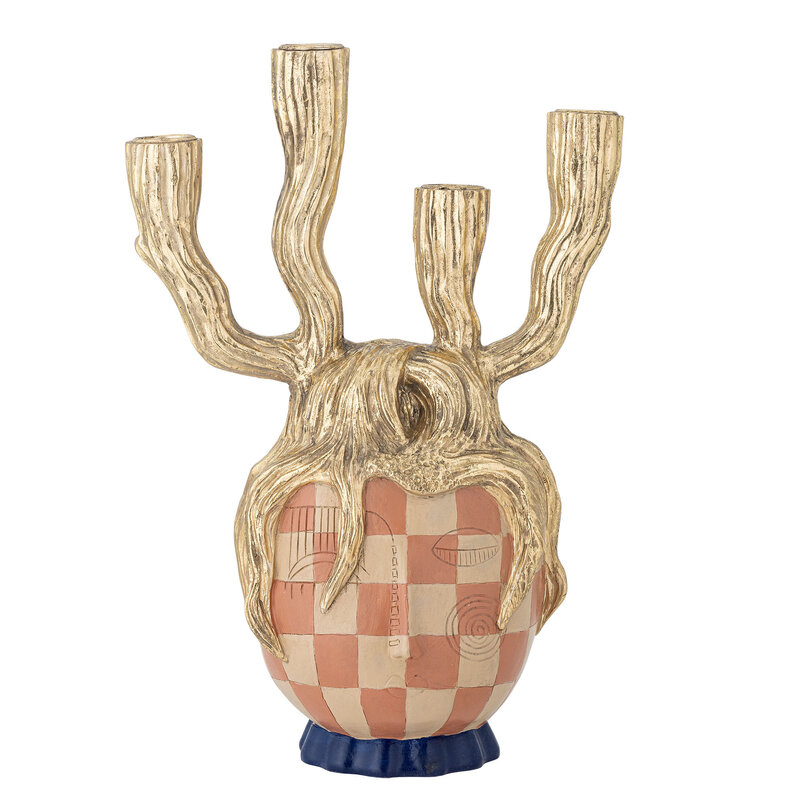 Bloomingville-collectie Medusa Candle Holder, Gold, Polyresin