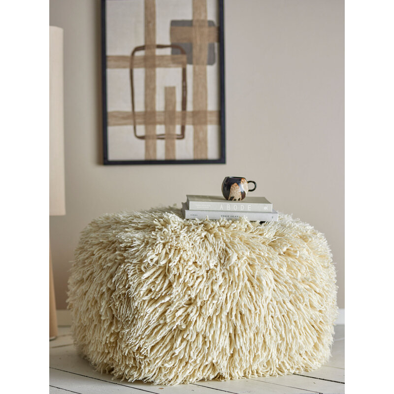 Bloomingville-collectie Lomba Poef naturel Wol