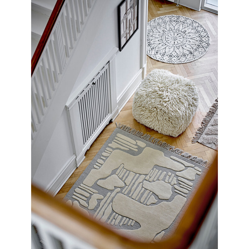 Bloomingville-collectie Lomba Pouf, Nature, Wool