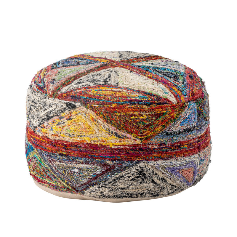 Bloomingville-collectie Torano Pouf, Red, Cotton