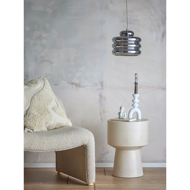 Bloomingville-collectie Spike hanglamp zilver glas