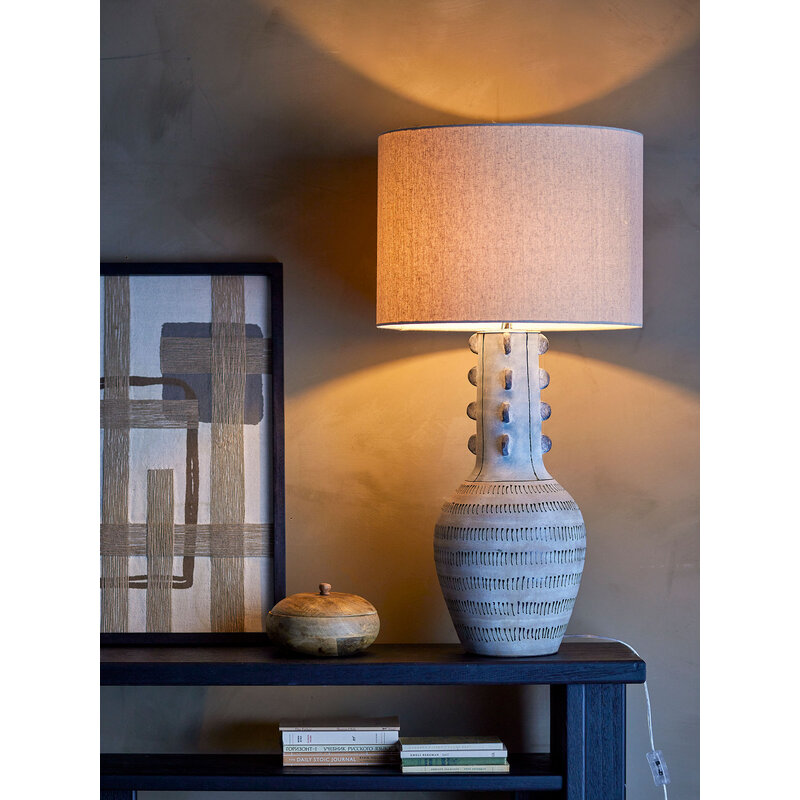 Bloomingville-collectie Gadiela staande lamp blauw aardewerk