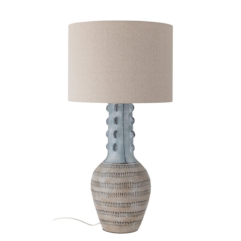 Bloomingville-collectie Gadiela staande lamp blauw aardewerk