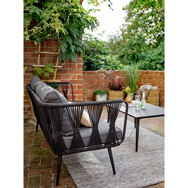 Bloomingville-collectie Peretti vloerkleed grijs polyester