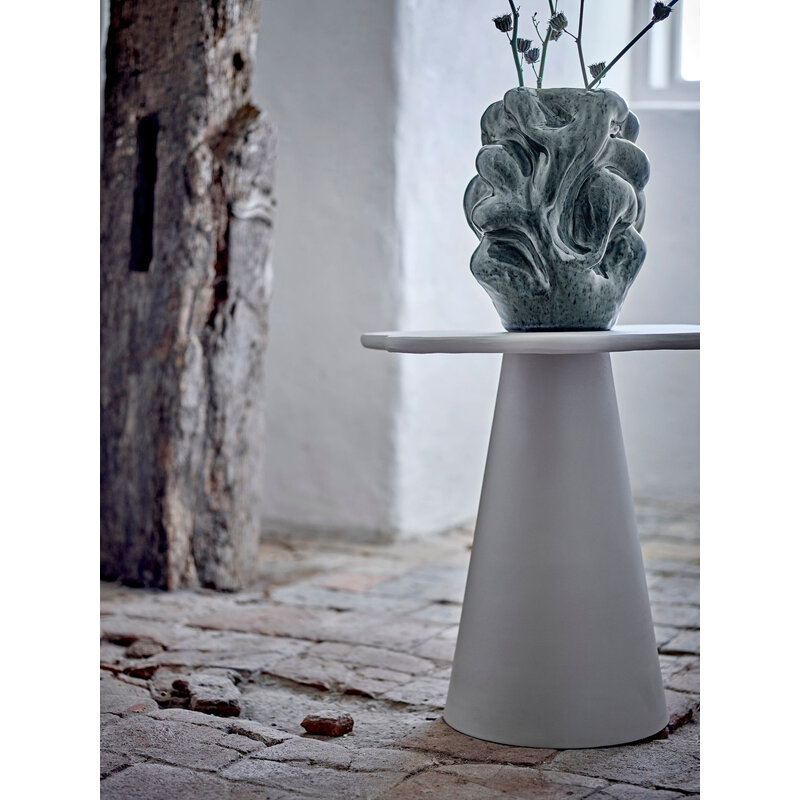 Bloomingville-collectie Vuelle vaas grijs aardewerk