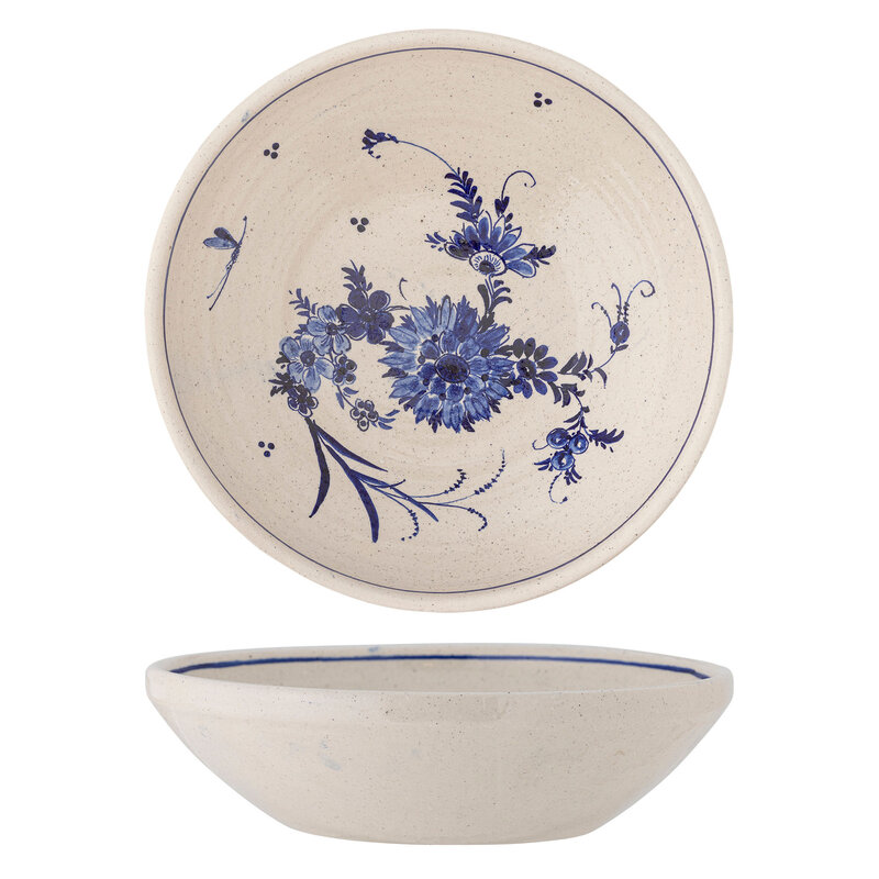 Bloomingville-collectie Aleni schaal blauw terracotta