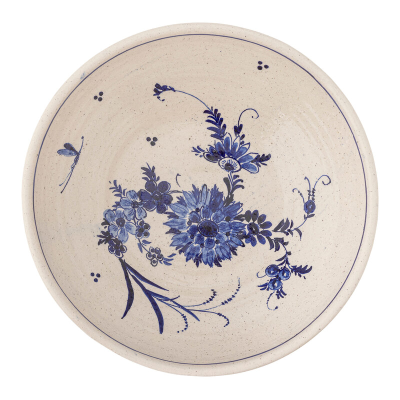 Bloomingville-collectie Aleni schaal blauw terracotta