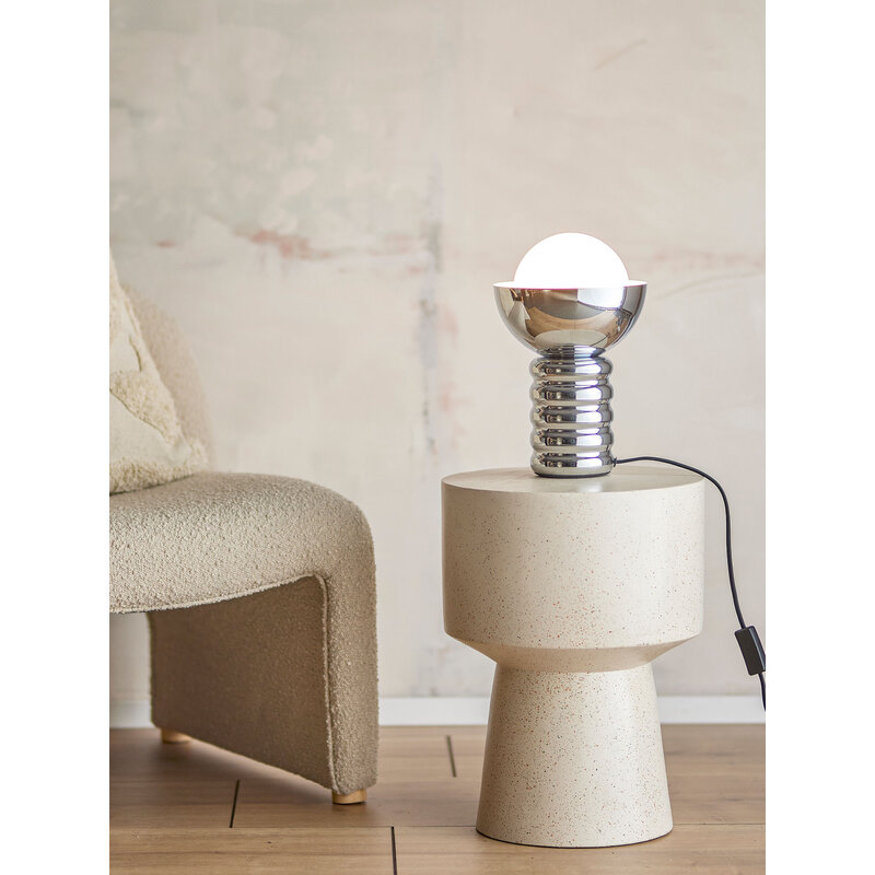Spike tafellamp zilver metaal
