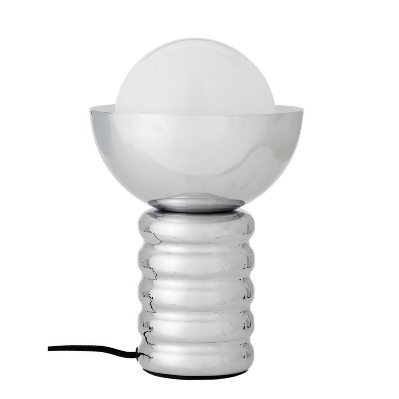 Spike tafellamp zilver metaal