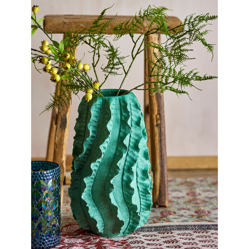Bloomingville-collectie Natika deco vaas groen terracotta